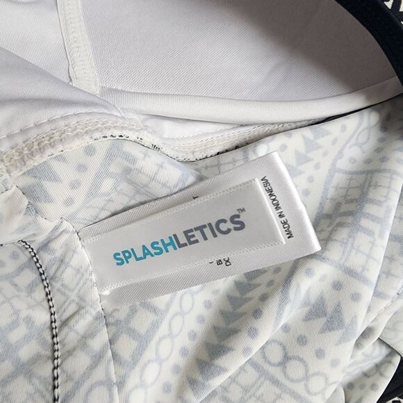 Splashletics Black & White Tankini Top (L) - Picture 7 of 7